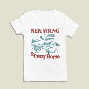 Neil Young Crazy Horse 70s Zuma Rock Band Music Fan Graphic T-Shirt 24